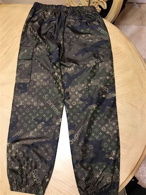 supreme louis vuitton track pants fake red|false supreme x louis vuitton.